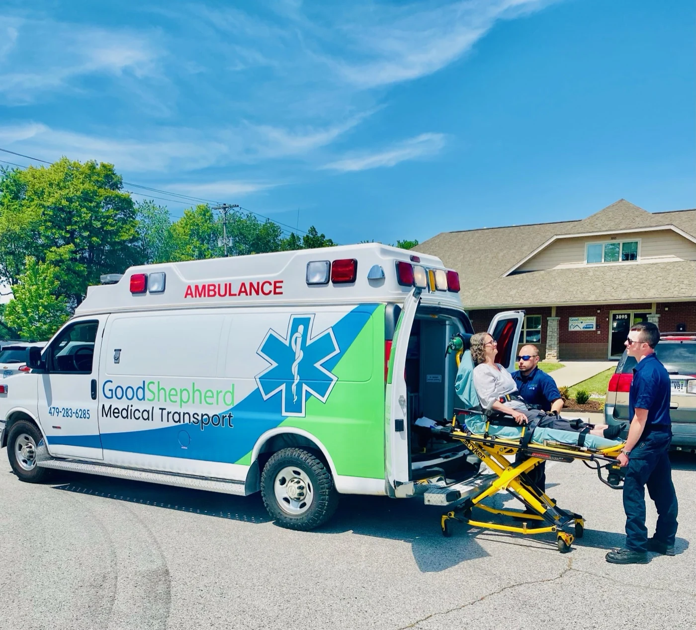 Good Shepherd team preparing for a medical transport trip